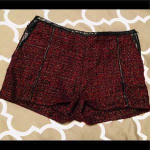 ⚫️BUY ONE GET ONE FREE! Leather piping shorts